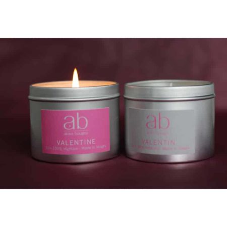 Lot de 2 bougies artisanales spécial Saint-Valentin