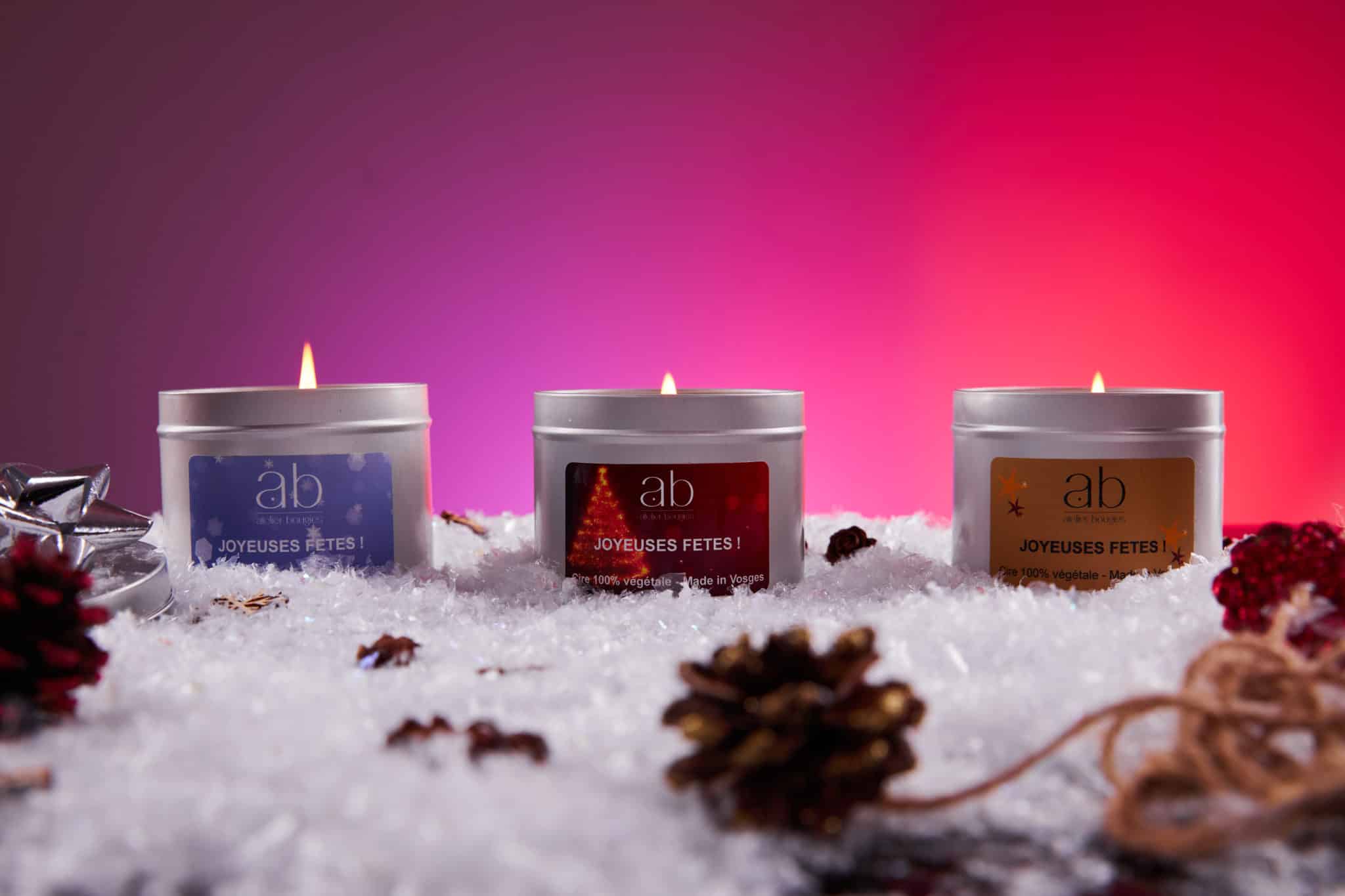 Bougie artisanale parfumée – Parfum au choix & étiquette confettis – Image 2