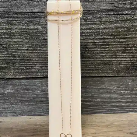 Bougie bijou parfumée - Collier plaqué or motif SIGNE INFINI